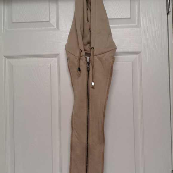 Beige Faux Leather Jacket - Picture 6 of 11